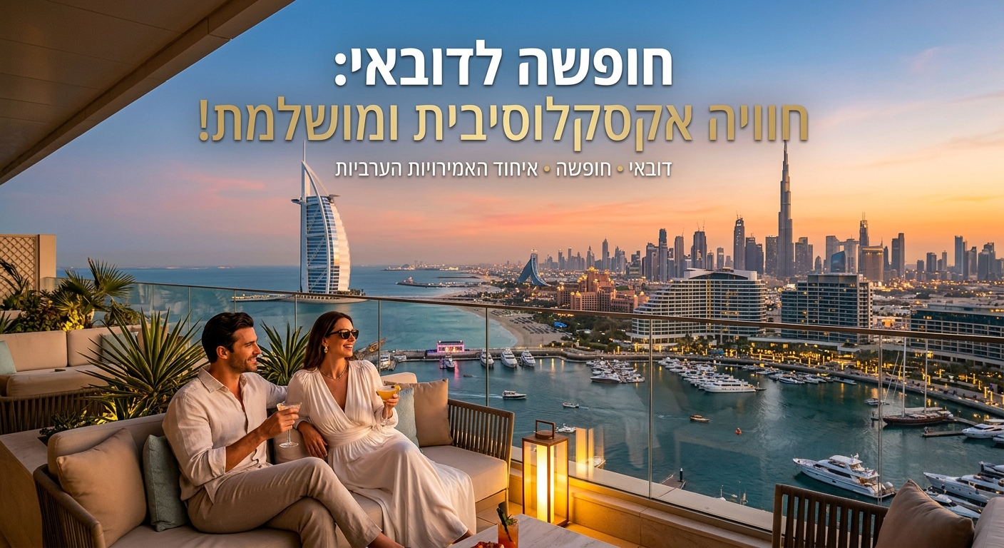 Illustration of חופשה לדובאי: חוויה אקסקלוסיבית ומושלמת!